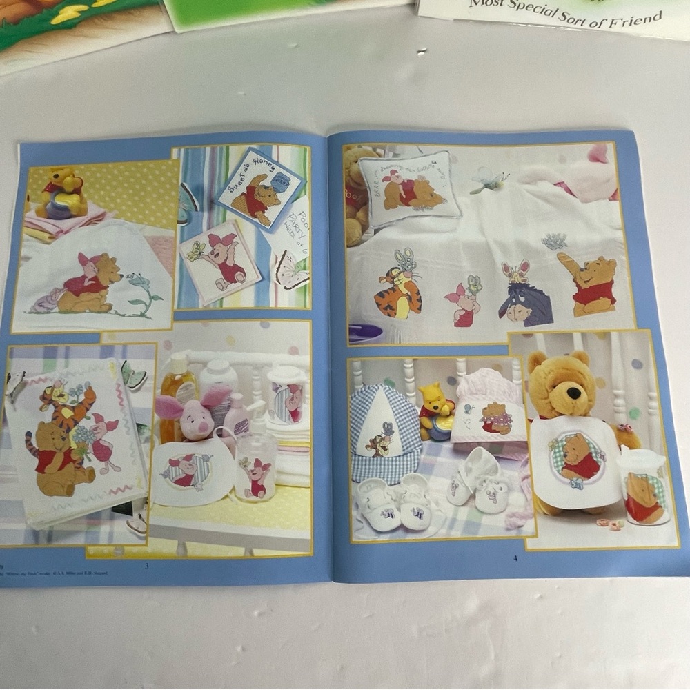 Art To Sew Disney Classic Pooh Quilt Craft 3 Squares Pooh Baby Cross Stitch Book - Picture 14 of 15